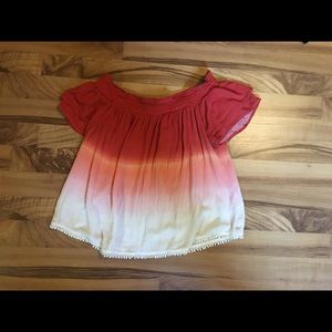 Ombré off the shoulder top